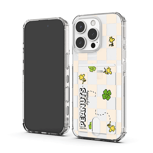 Snoopy - Clear Card Soft Case - 透明插卡槽防撞手機保護軟殼 TY