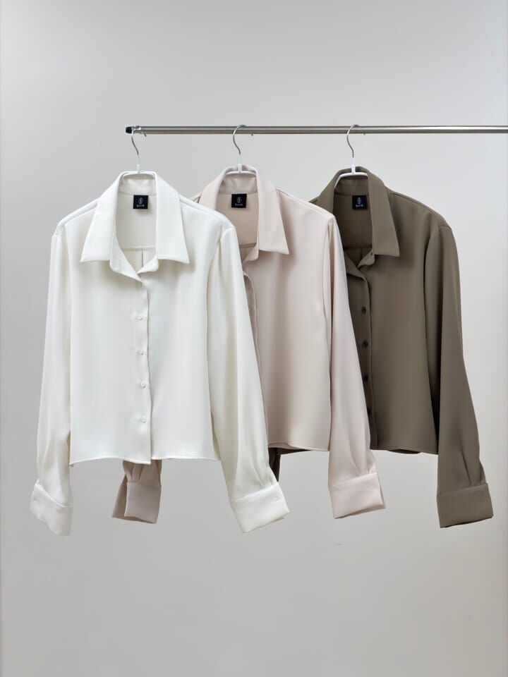 SA6005 緞絲短版襯衫