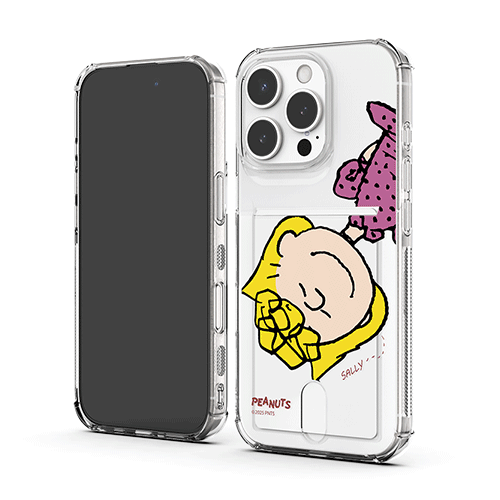 Snoopy - Clear Card Soft Case - 透明插卡槽防撞手機保護軟殼 TY