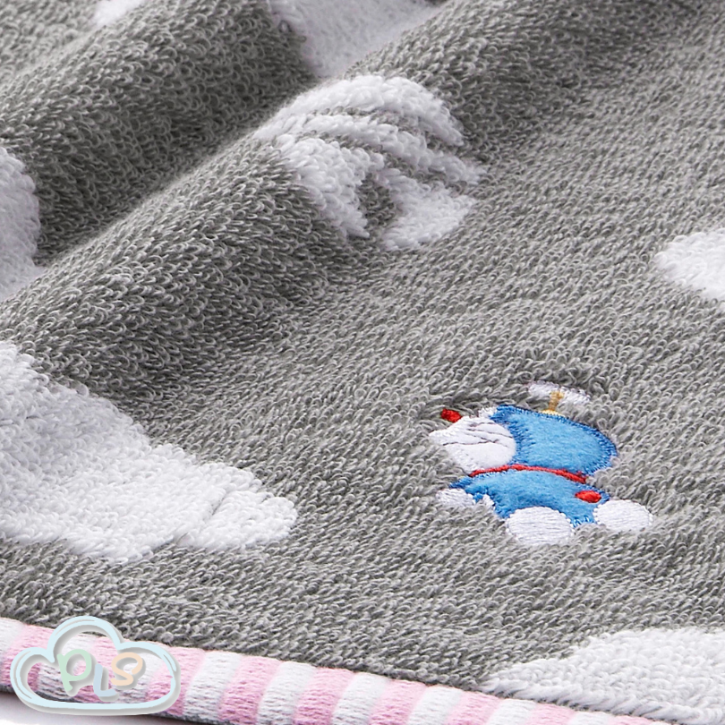 現貨 浴巾＋面巾禮盒套裝 多啦A夢 Mirai 灰色 #22968-1