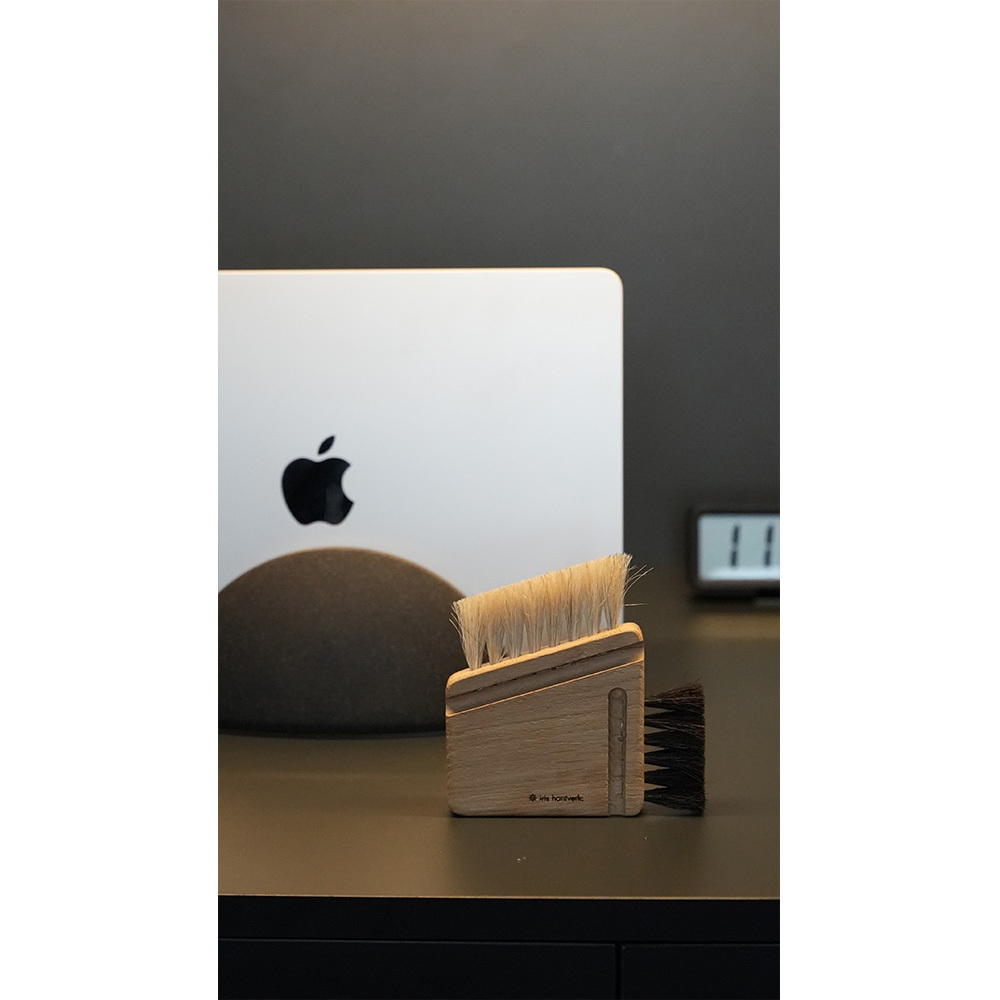 瑞典iris hantverk 馬毛電腦桌面清潔刷