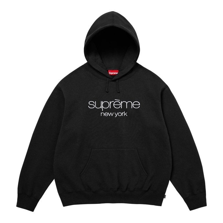 2026SS SUPREME CLASSIC LOGO HOODED SWEATSHIRT NEW YORK 紐約 限定 刺繡 字體 帽T 現貨