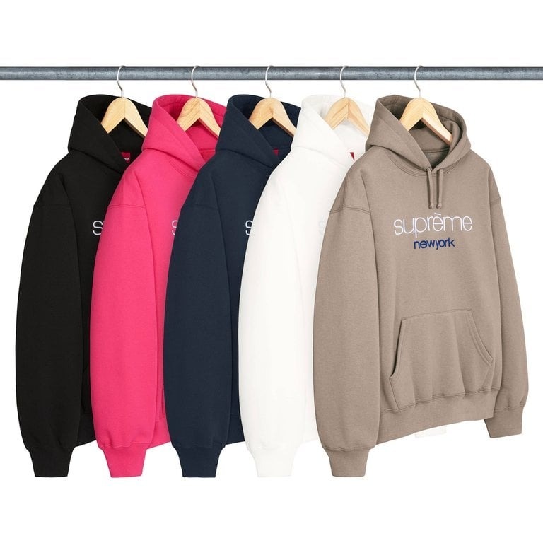 2026SS SUPREME CLASSIC LOGO HOODED SWEATSHIRT NEW YORK 紐約 限定 刺繡 字體 帽T 現貨