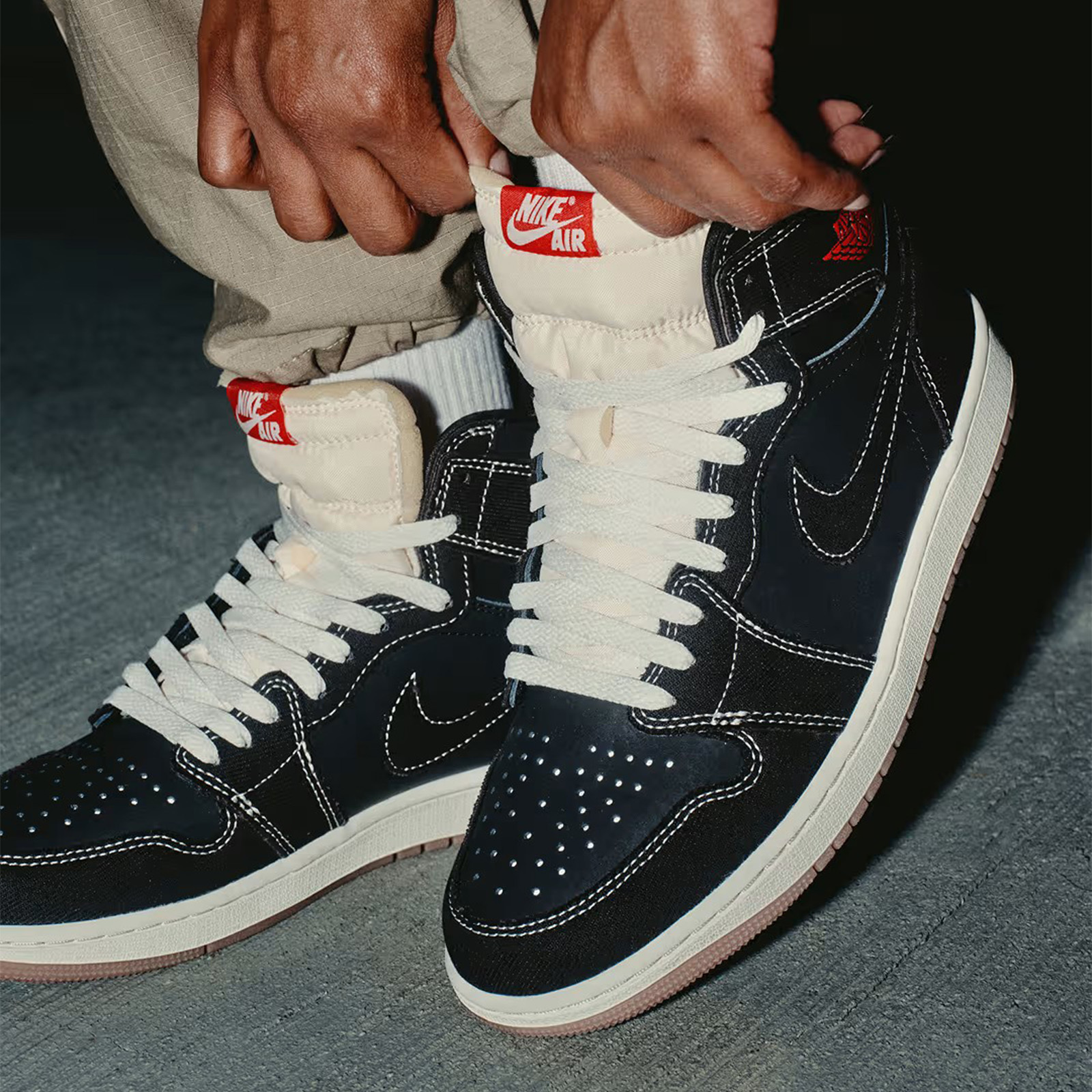 Air Jordan 1 Retro High OG Flight Club 黑 單寧 皮革 拼接 牛仔布 帆布 米白 縫線 復古 AJ1 籃球鞋 II9811-001