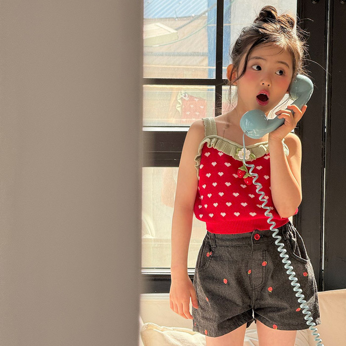 正韓夏NINIBELLO 兩色碎花/草莓短褲