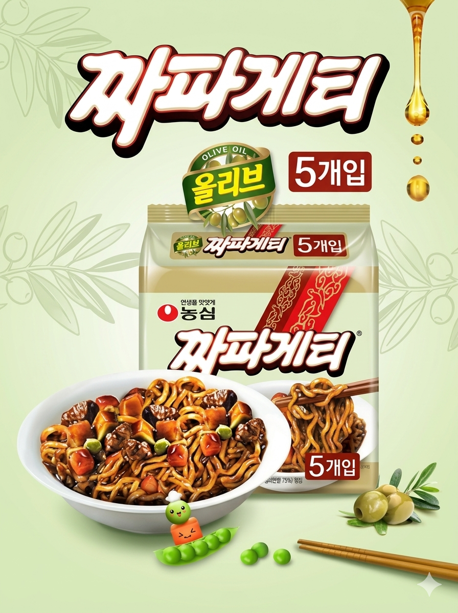 【 4/14收單 】農心橄欖油炸醬麵 (5入/袋)