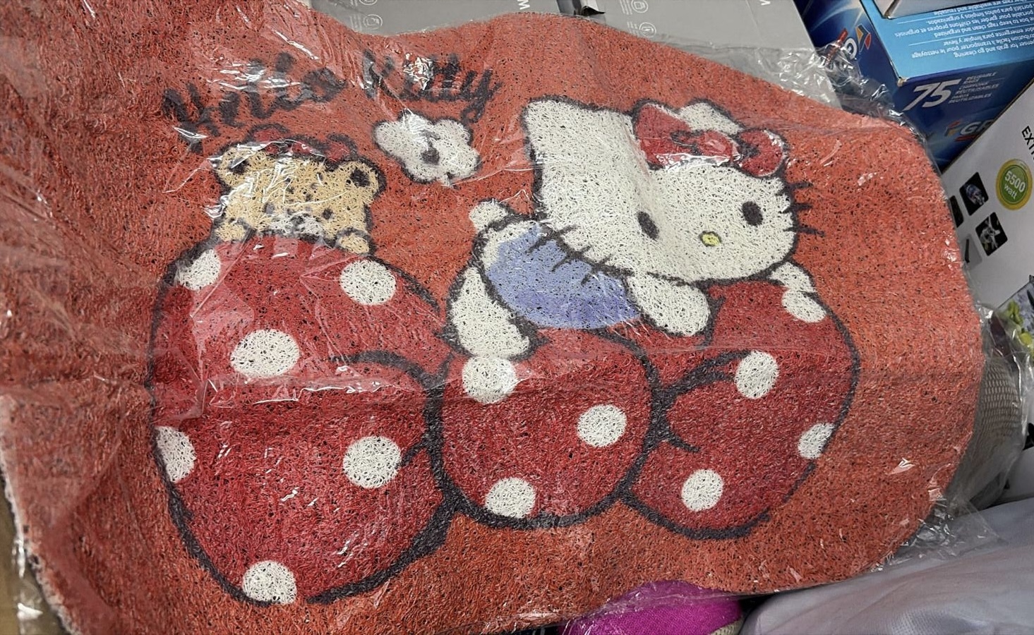 現貨 Sanrio 刮泥絲圈地墊（Hello Kitty)(#920牆）