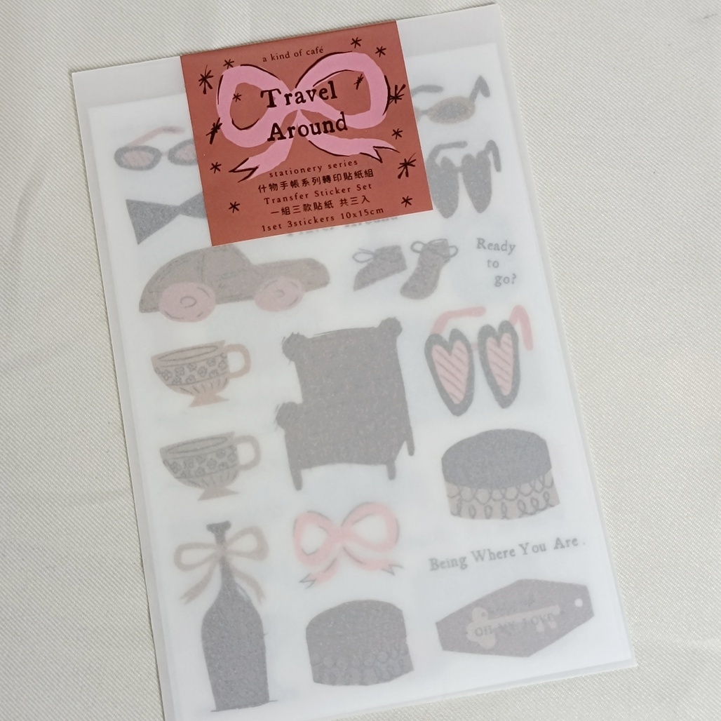 A Kind of cafe什物．隨行小物 轉印貼紙(三入組)