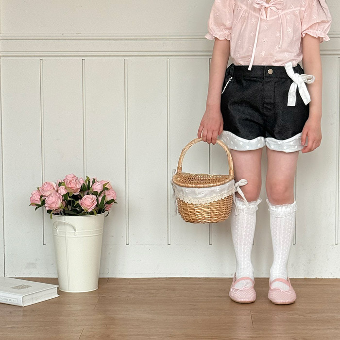 正韓夏NINIBELLO 小花蝴蝶結牛仔褲