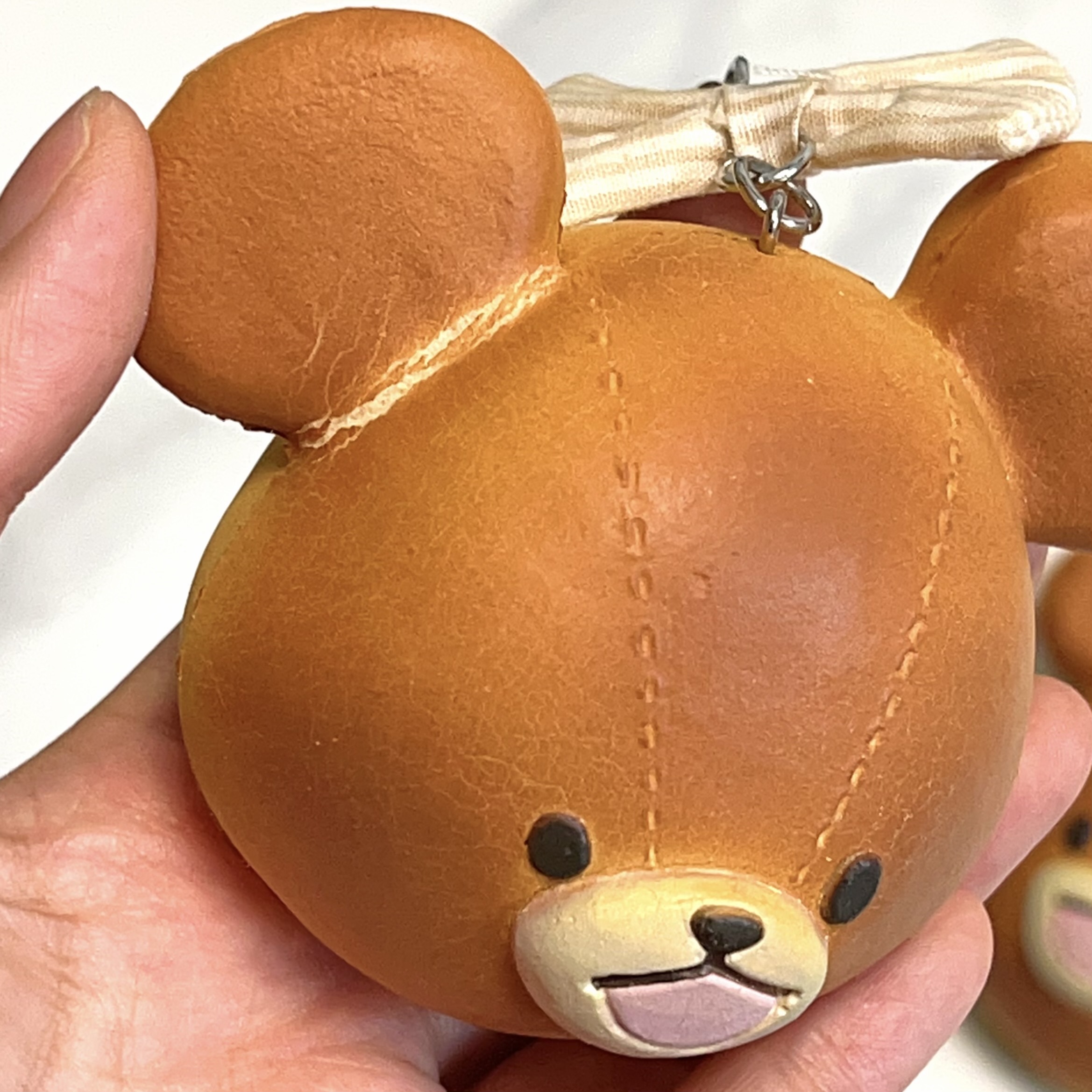 Vintage Bear School head bun squishy