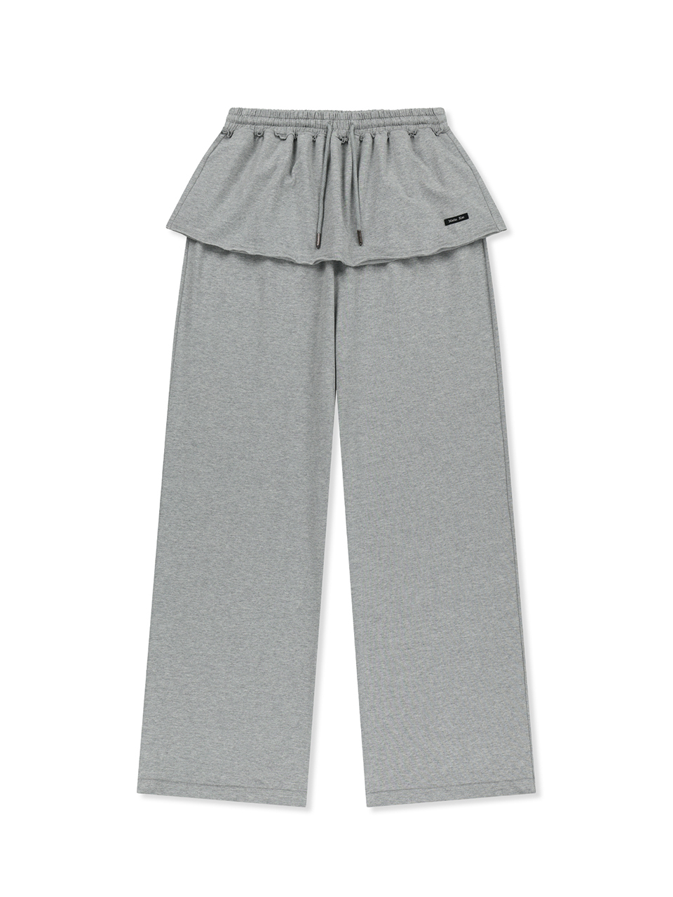 疊搭針織裙褲 灰色