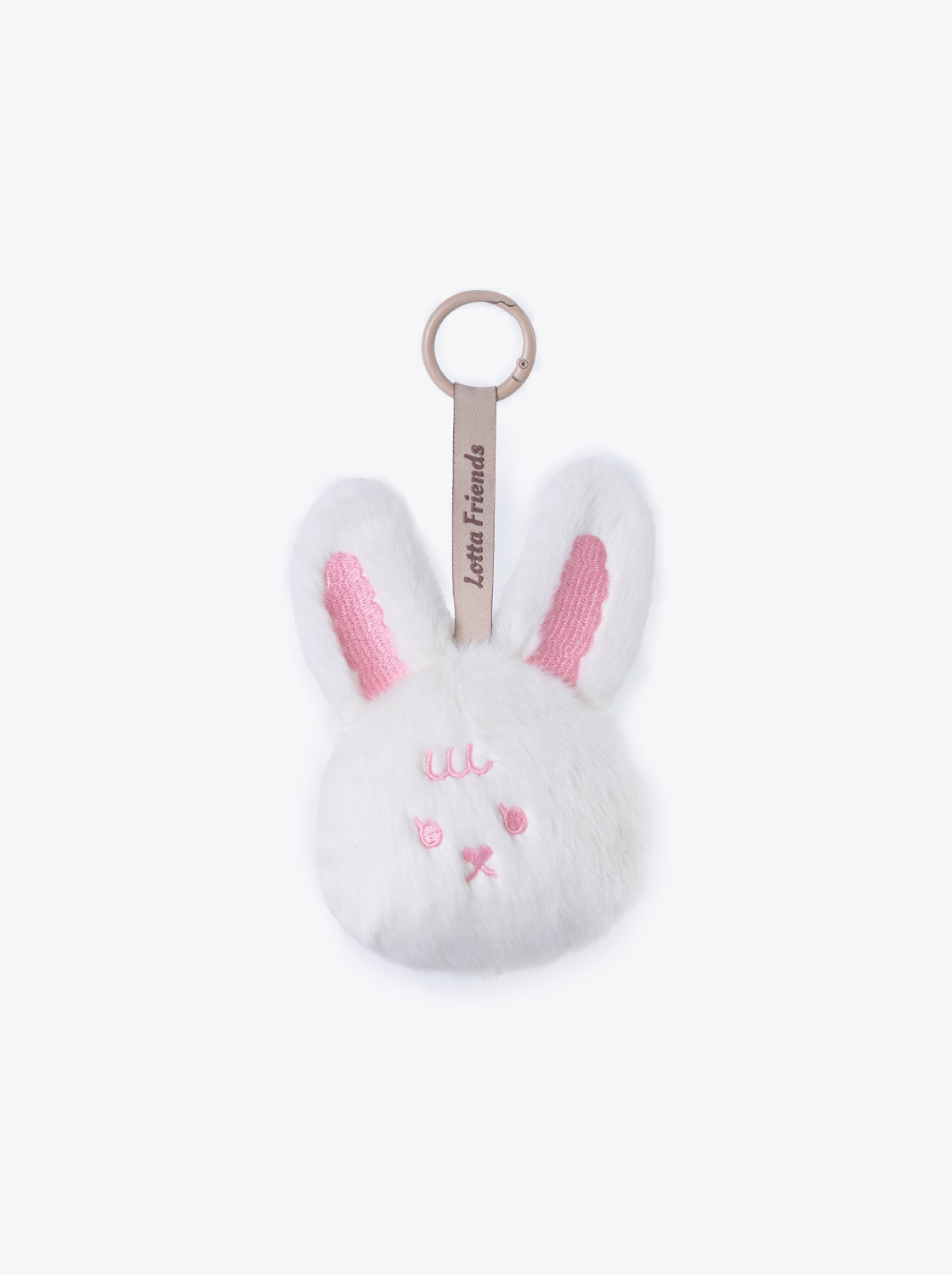 軟軟兔毛絨大頭吊飾-Lotta