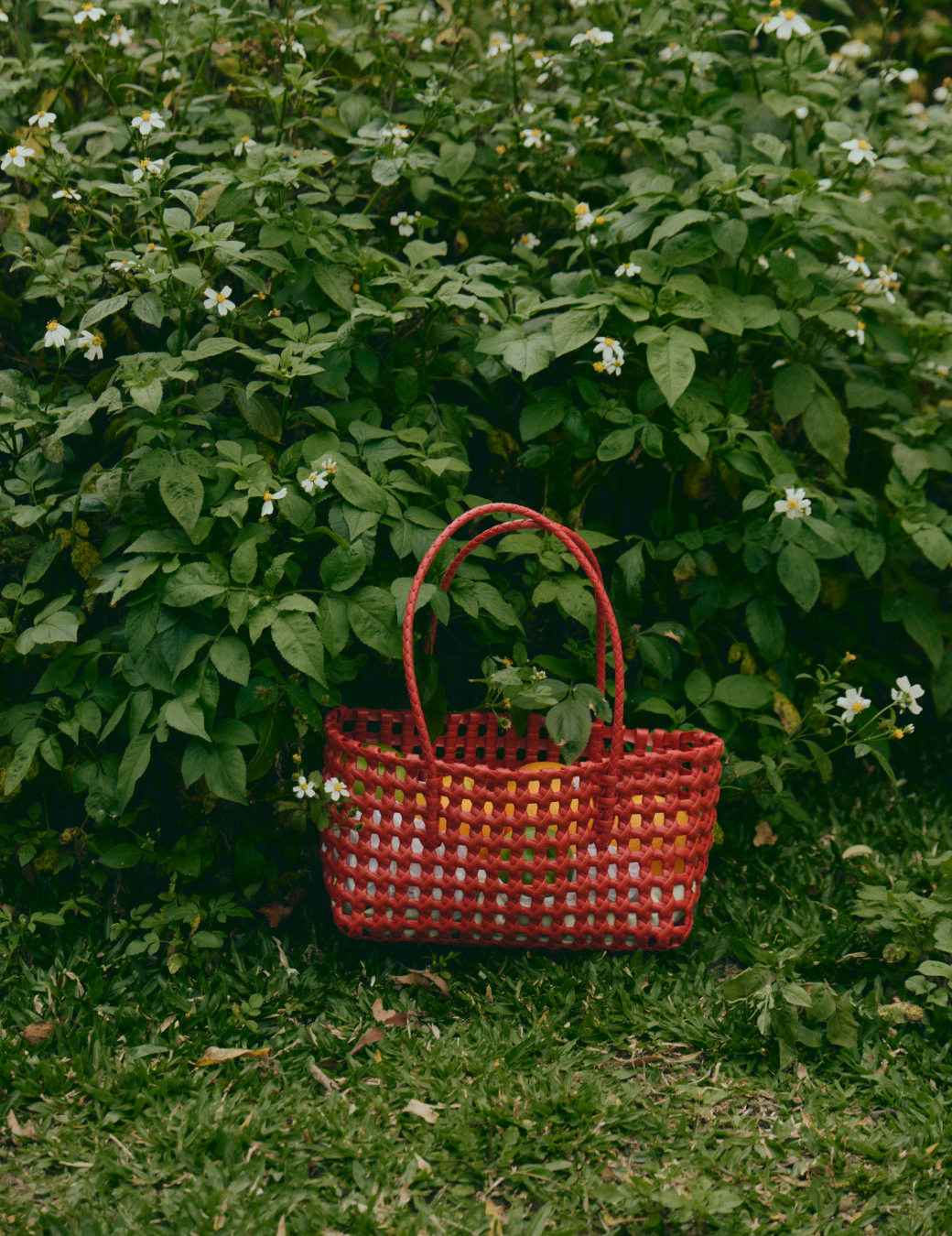 編織鏤空方型提籃包（3色）