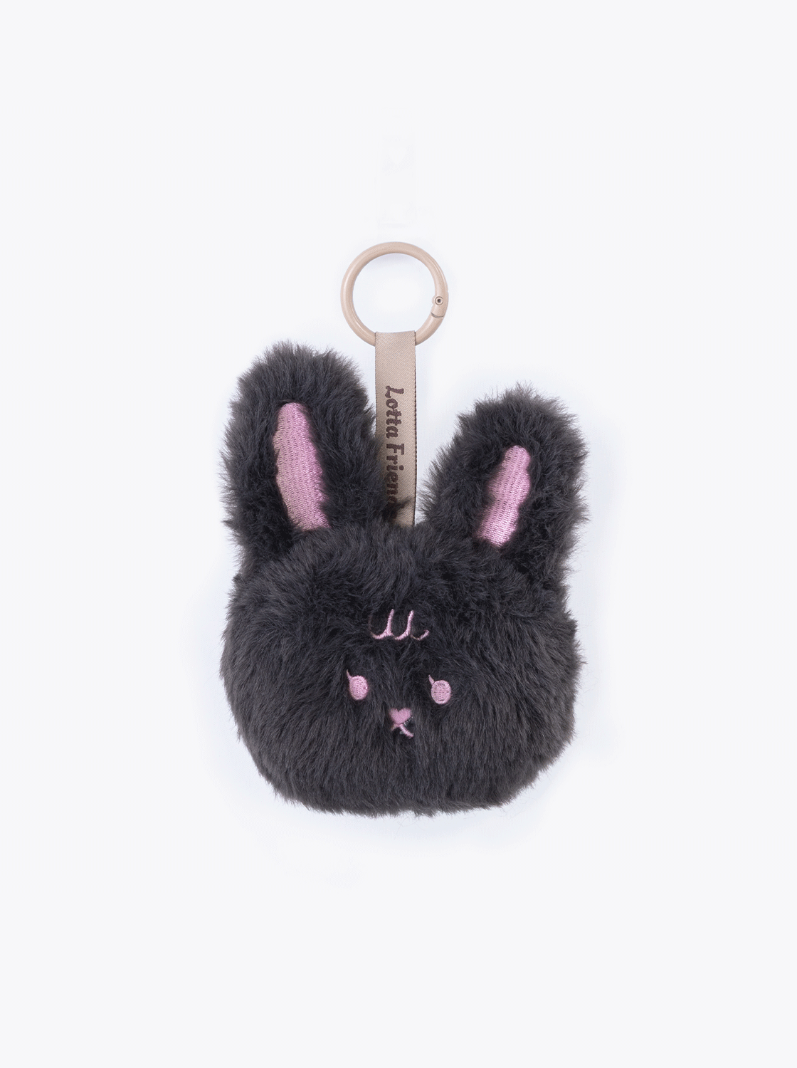 軟軟兔毛絨大頭吊飾-Luna