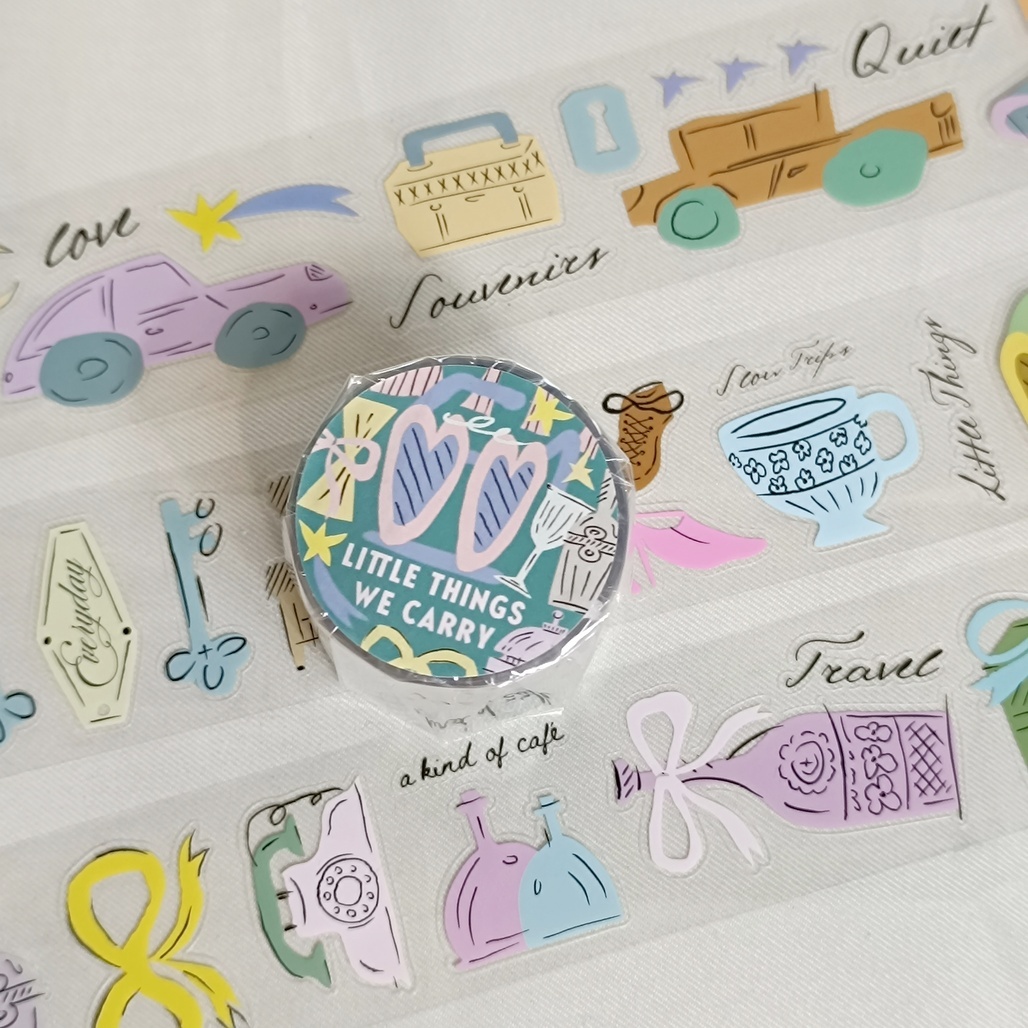 A Kind of cafe什物．隨行小物 4cm割型亮面PET膠帶 <整捲/分裝>