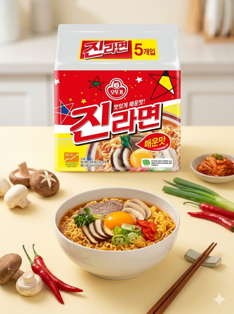 【 4/14收單 】Ottogi 不倒翁 金拉麵 spicy 辣味 (5入/袋)