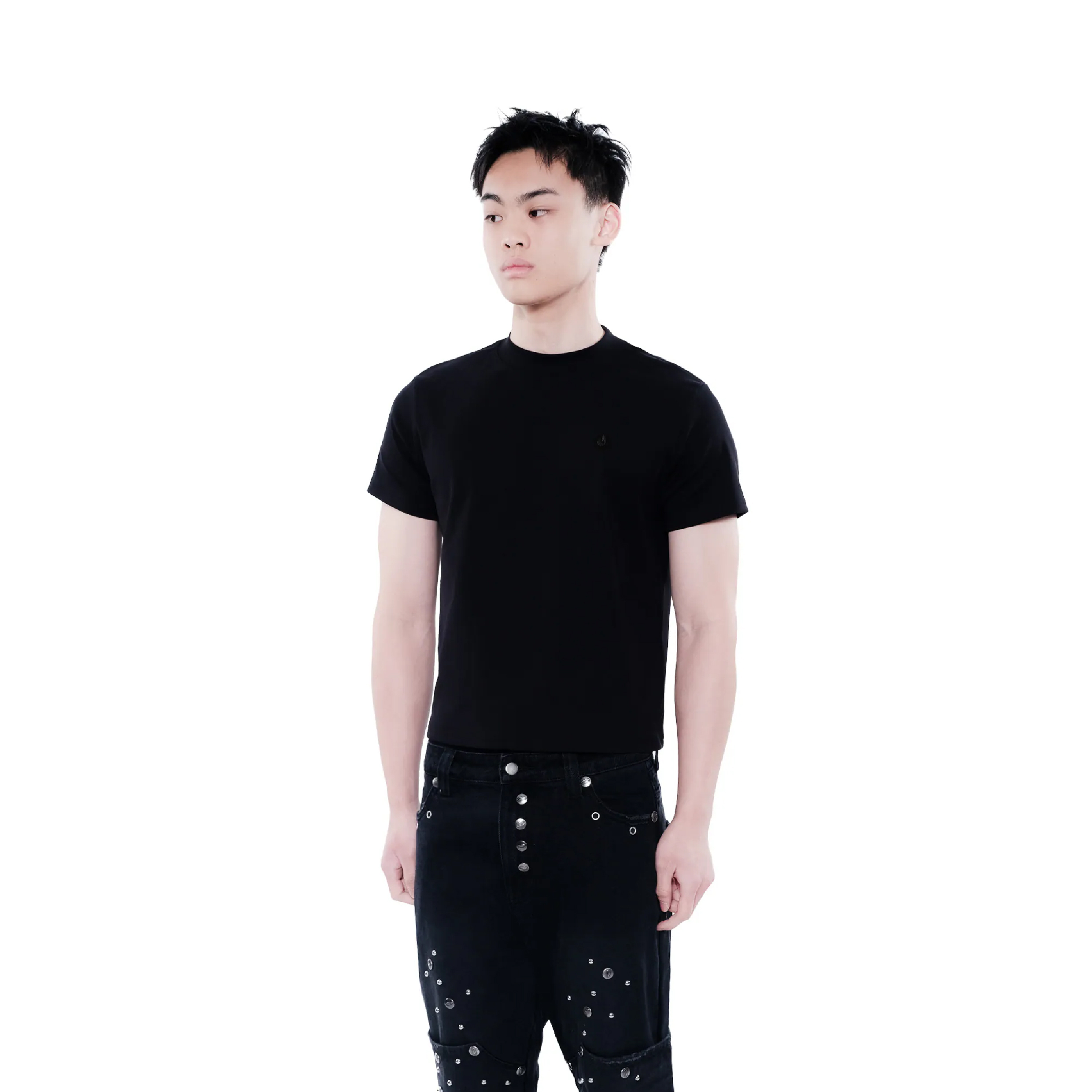 JOBDATASHEET Black Slim Fit Short Sleeve [D37]