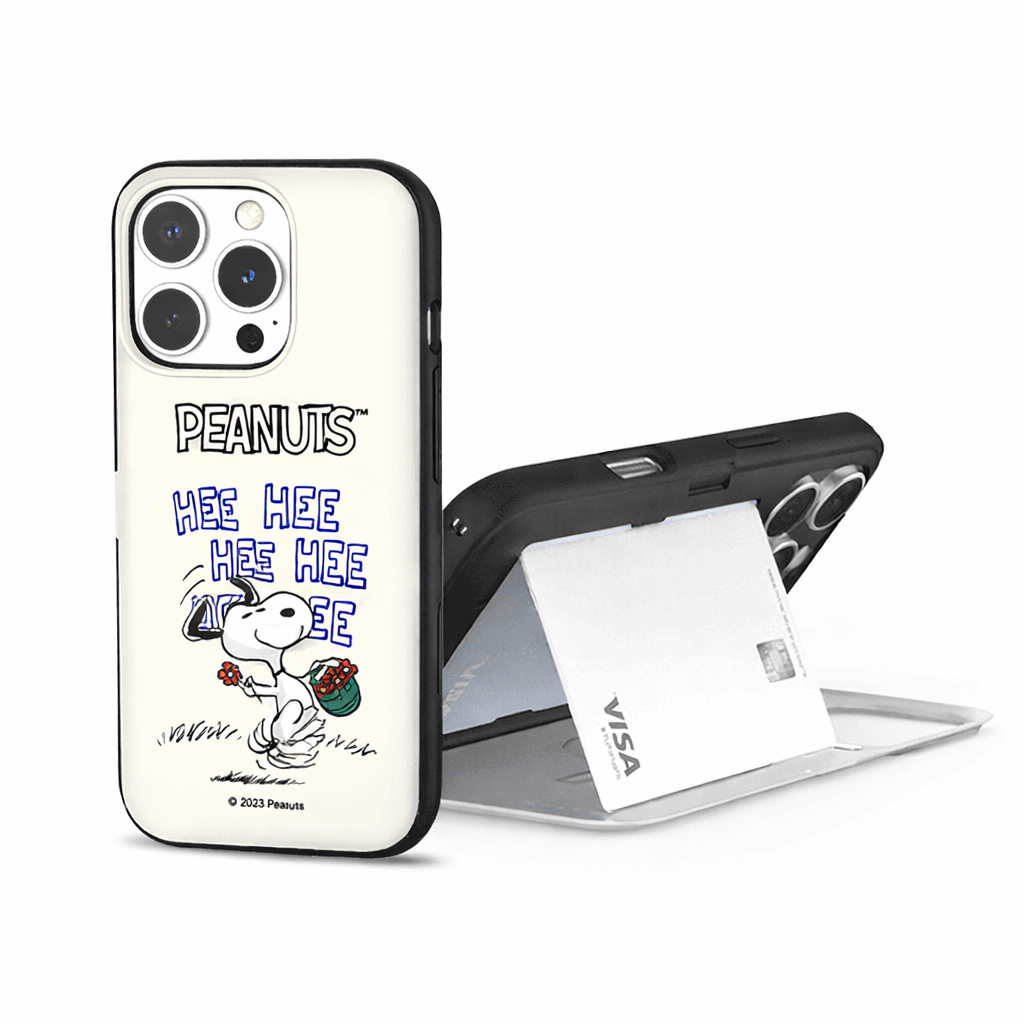 Snoopy - Magsafe Door Card Case - 磁吸翻蓋插卡槽防撞手機雙層保護殼 TY