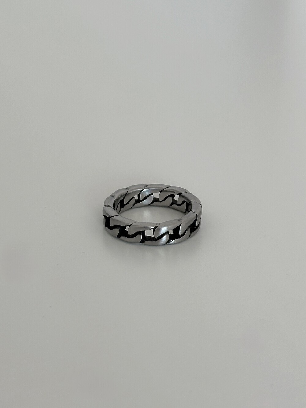 韓國限定🇰🇷 OFUSE matt chain ring 霧面 鏈環戒指 不鏽鋼材質 / 預購