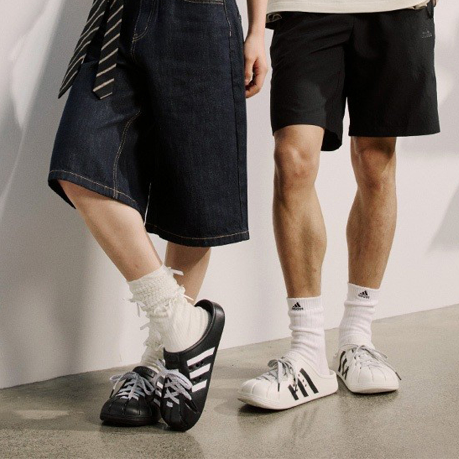 adidas ADILETTE CLOGS 懶人鞋 洞洞鞋 勃肯 防水 鞋帶款 奶油白黑 黑白 男女同款 JH9849 JH9848