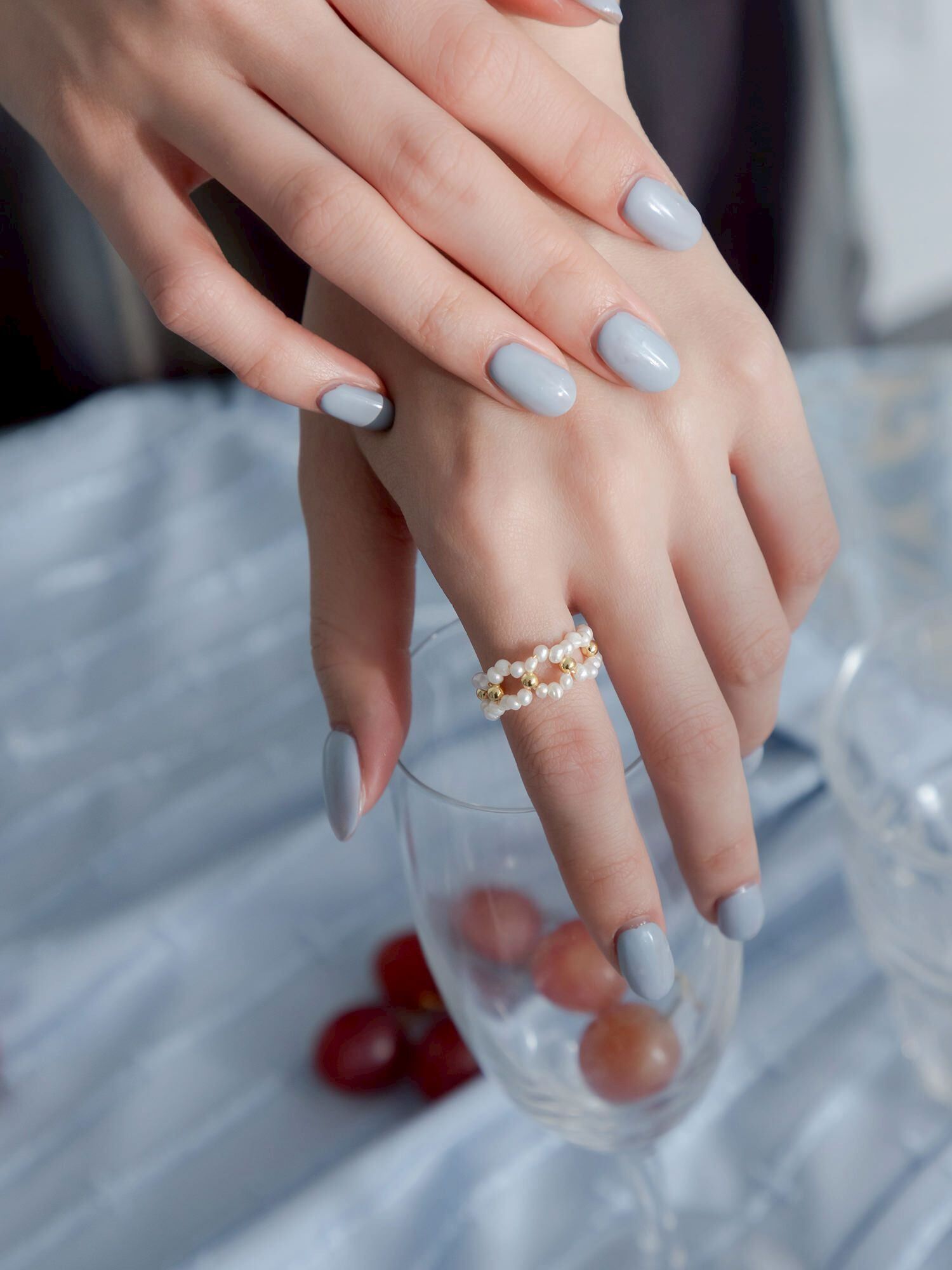 蠻蠻小陽台。MUCHAT手作14KGP天然珍珠鏤空戒指