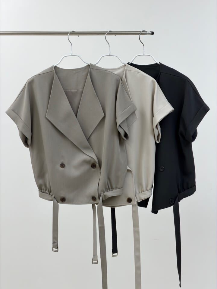 SA6023 雙排扣腰帶上衣