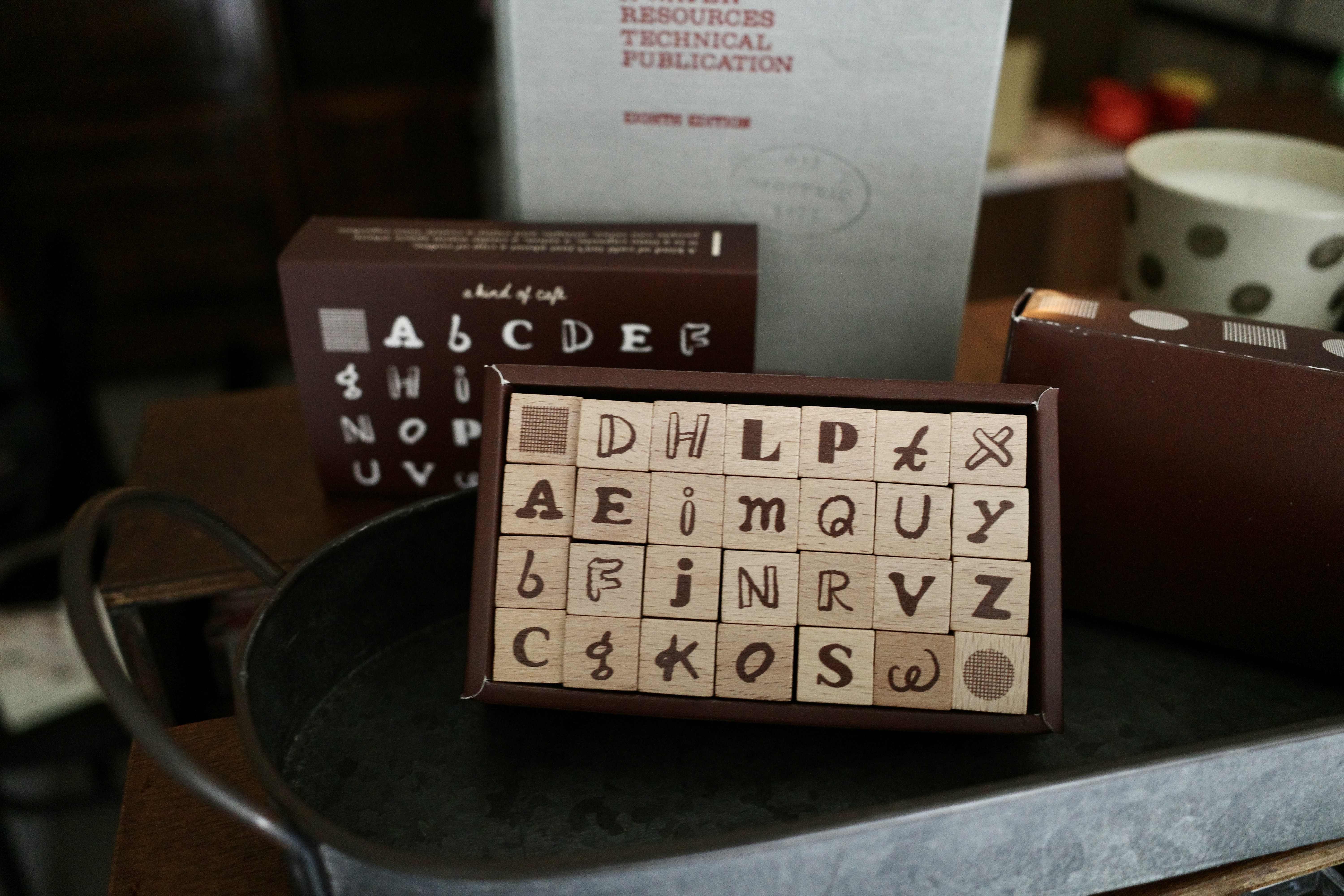 A Kind of cafe什物．The A to Z 印章組合 盒裝/28顆印章