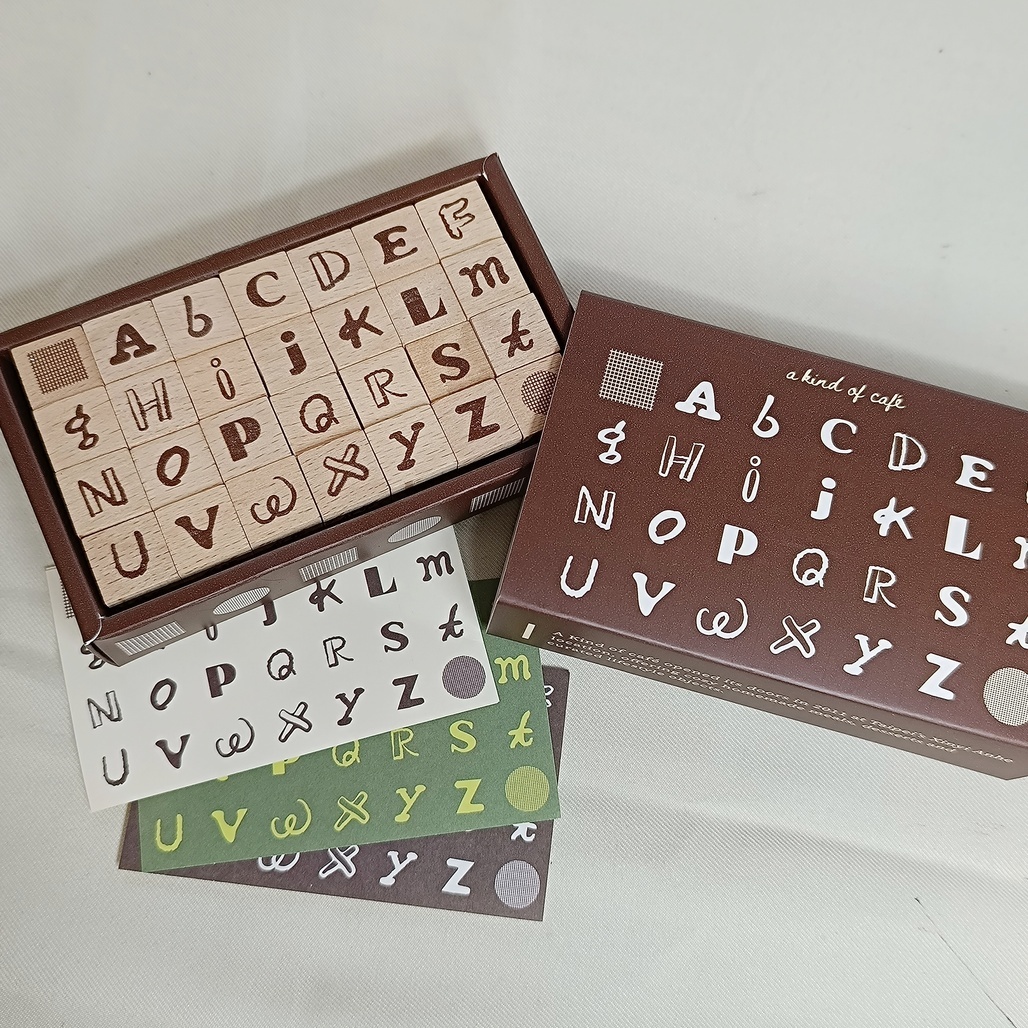 A Kind of cafe什物．The A to Z 印章組合 盒裝/28顆印章
