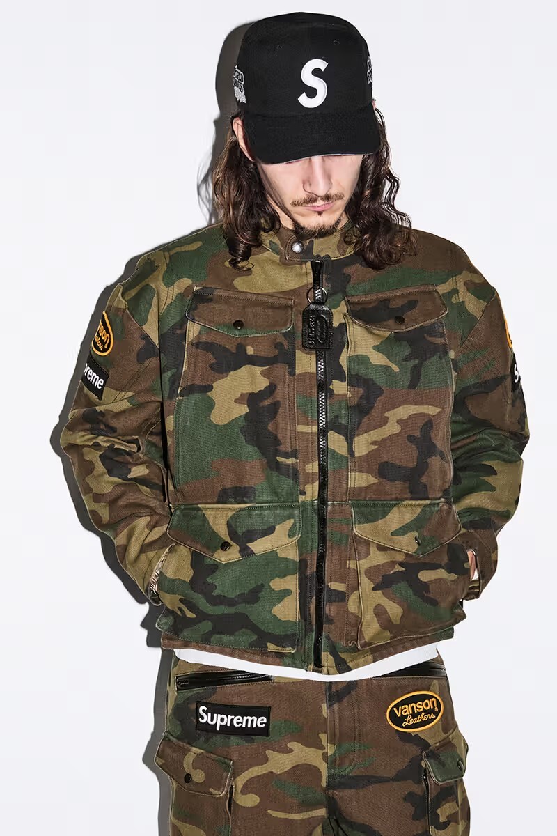 【Focus Store】現貨秒發 Supreme SS26 Week3 Vanson Leathers® Cordura® Jacket "Camo" 迷彩