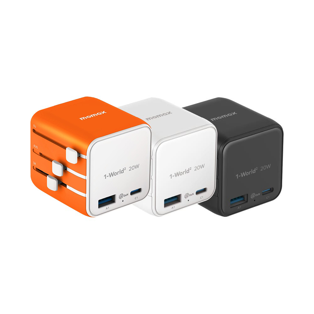 【官網現貨】1-World² 20W-2接口USB旅行充電器
