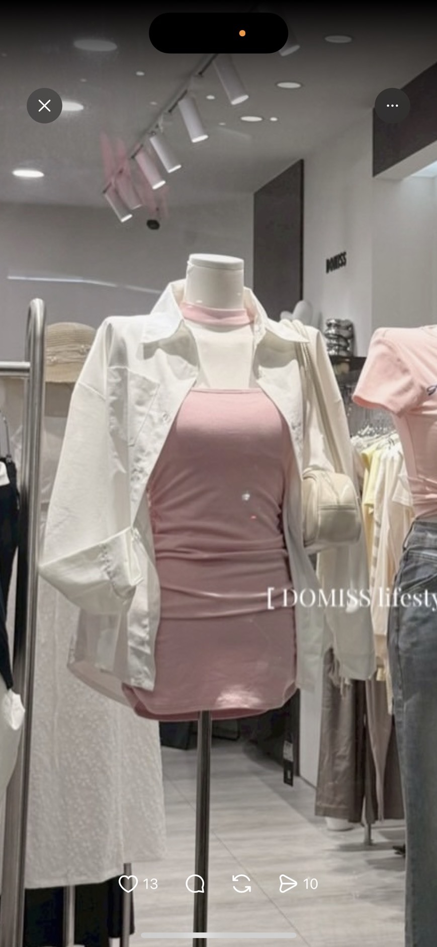 【DOMISS自訂】辣感女主｜側挖鏤空掛脖平口洋裝