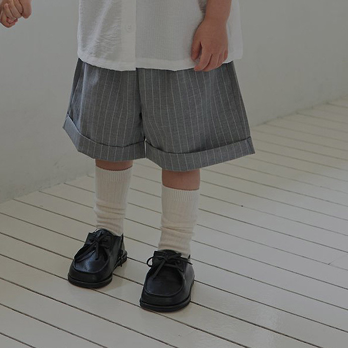 正韓夏lalaland 小童微正式直條短褲