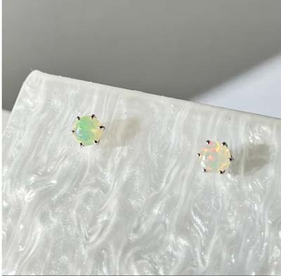 果石嚴選伊索比亞歐珀耳釘