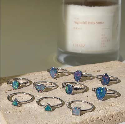 果石嚴選澳洲歐珀戒指