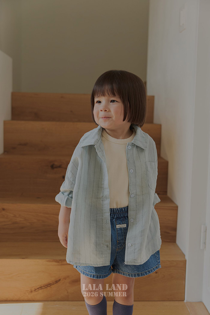 正韓夏lalaland 小童2色牛仔短褲