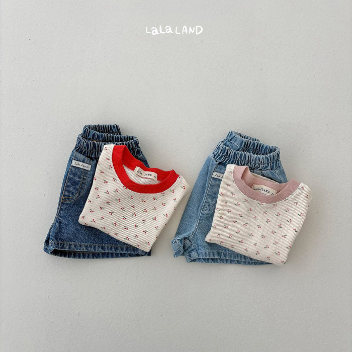 正韓夏lalaland 小童2色牛仔短褲