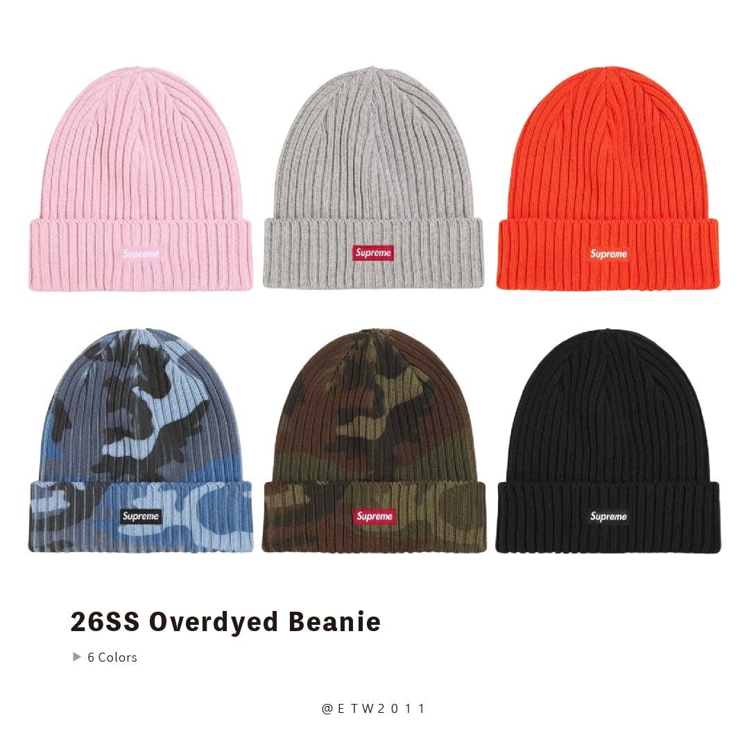 ☆ETW☆【EASY TO WEAR】SUPREME 26SS OVERDYED BEANIE 小Logo BOX 針織 毛帽