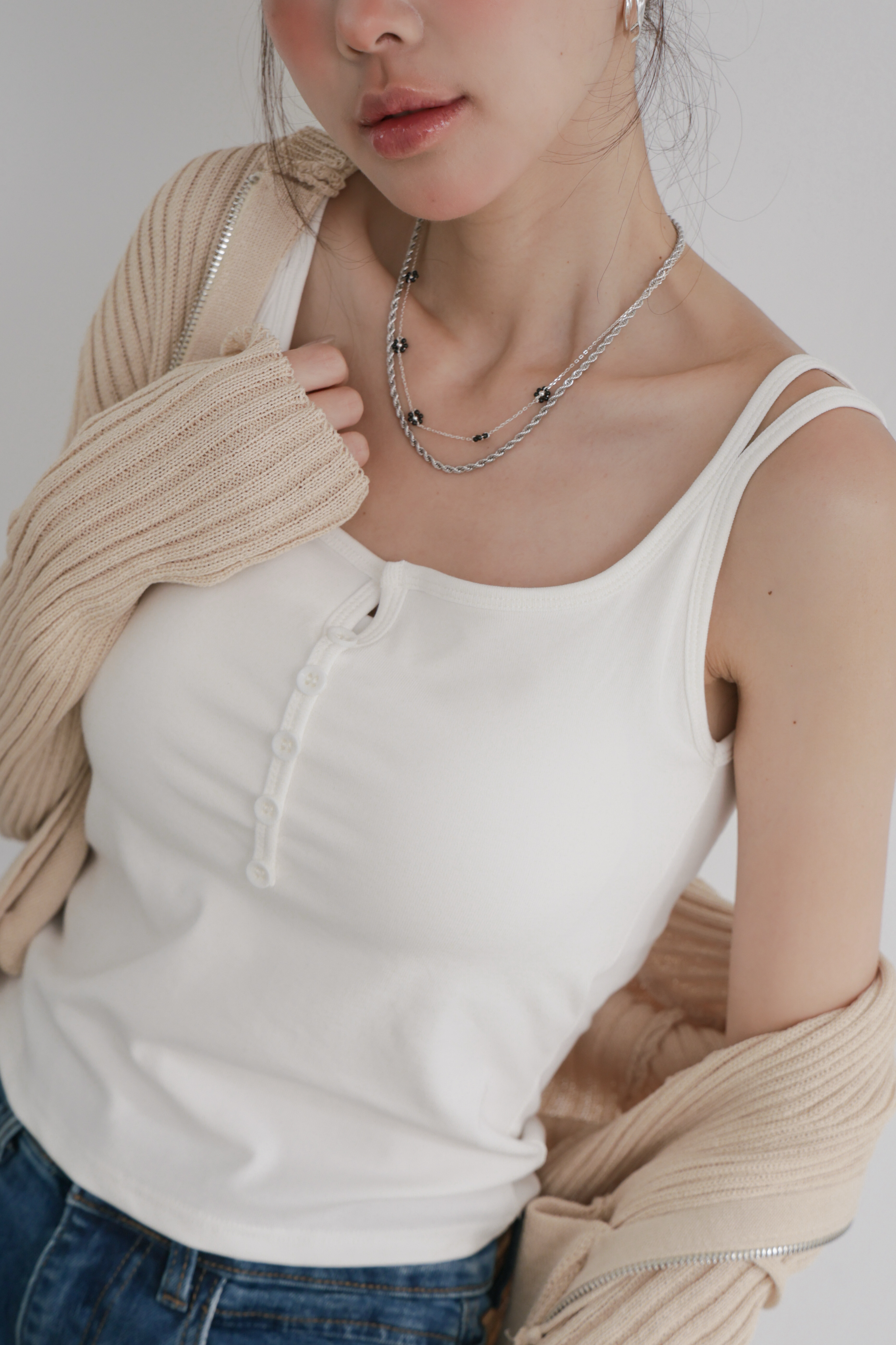 開扣U領雙肩帶BRATOP #素面款 P41