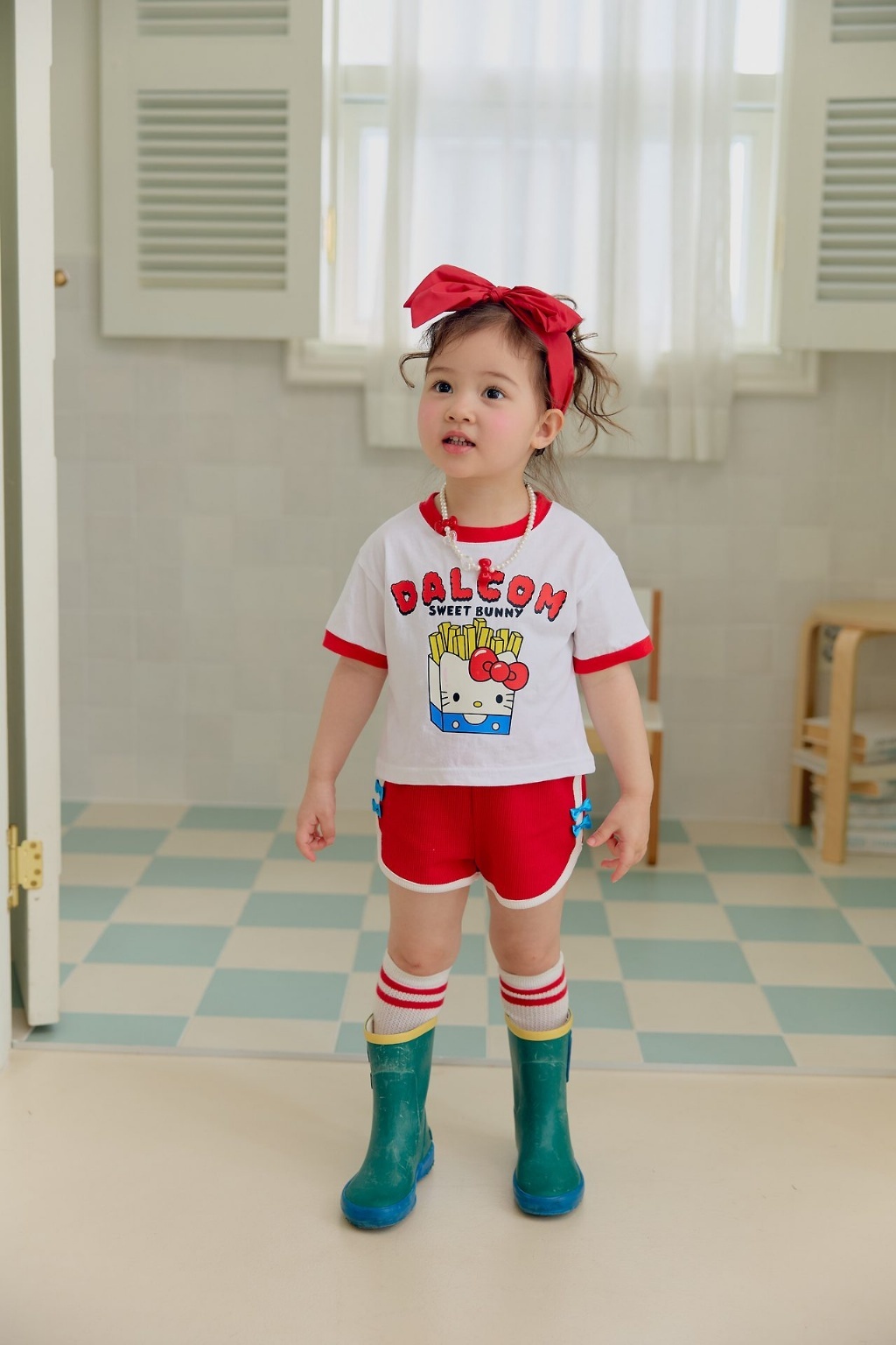 正韓夏SERA 2色薯條貓咪上衣