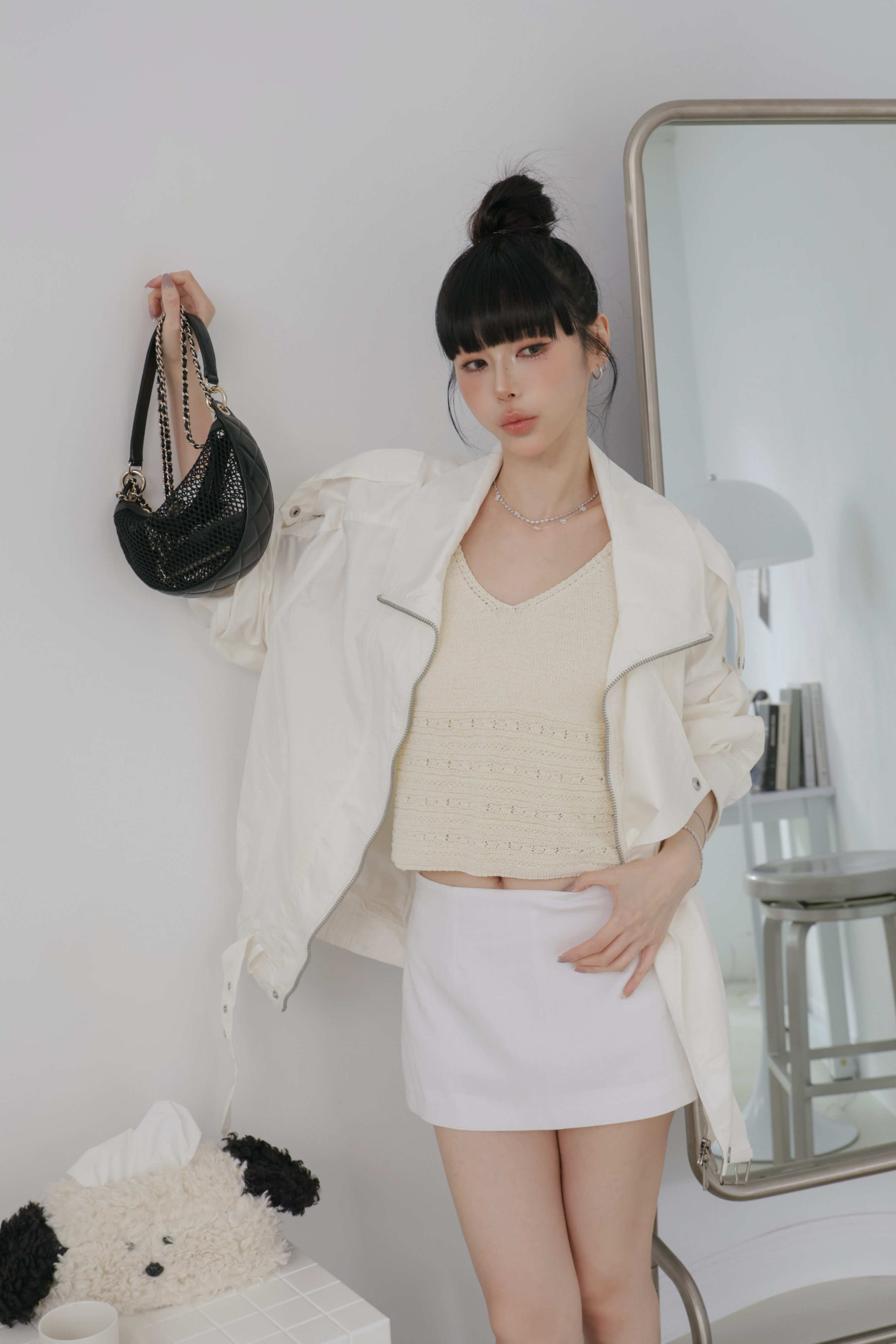 棉麻低腰褲裙 P46