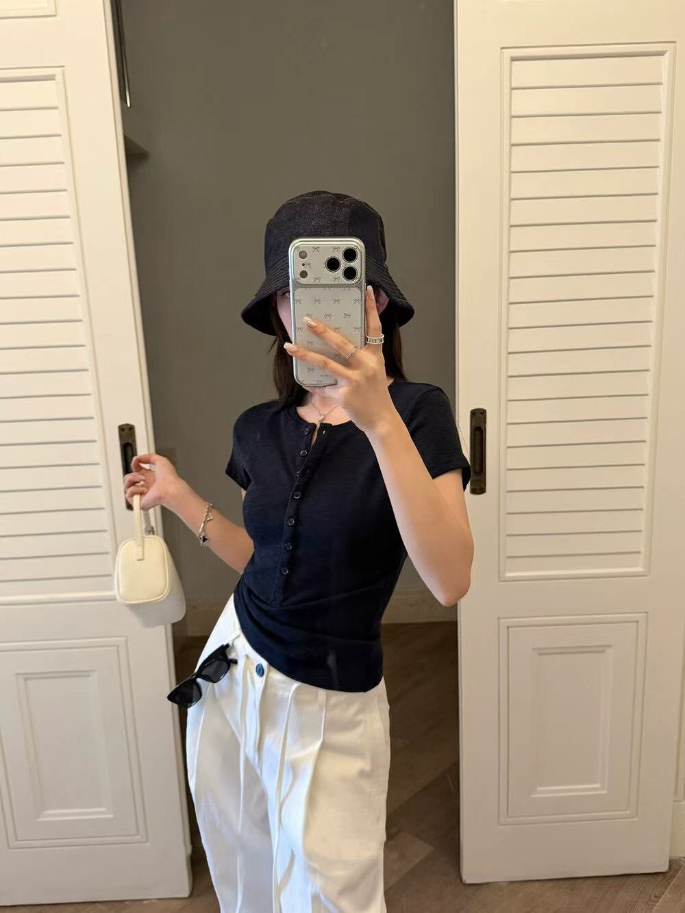 (GOAL) 韓系正肩亨利鈕扣上衣 超顯瘦 OIT 26855