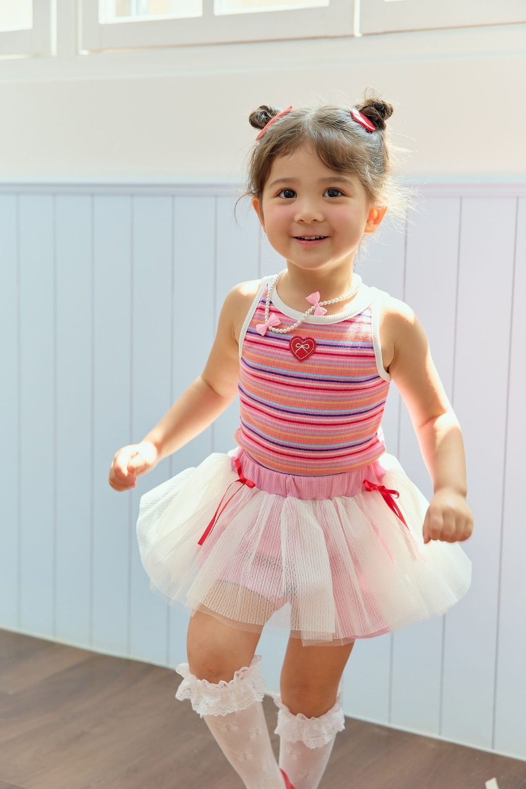 正韓夏SERA 2色彩虹愛心背心上衣