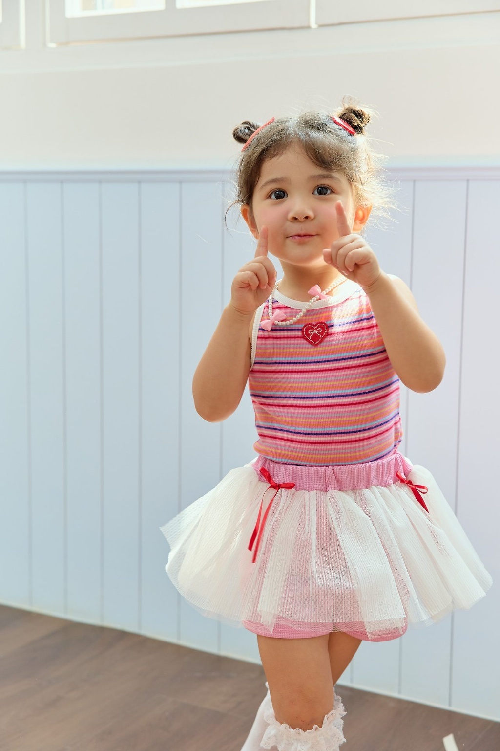 正韓夏SERA 2色彩虹愛心背心上衣