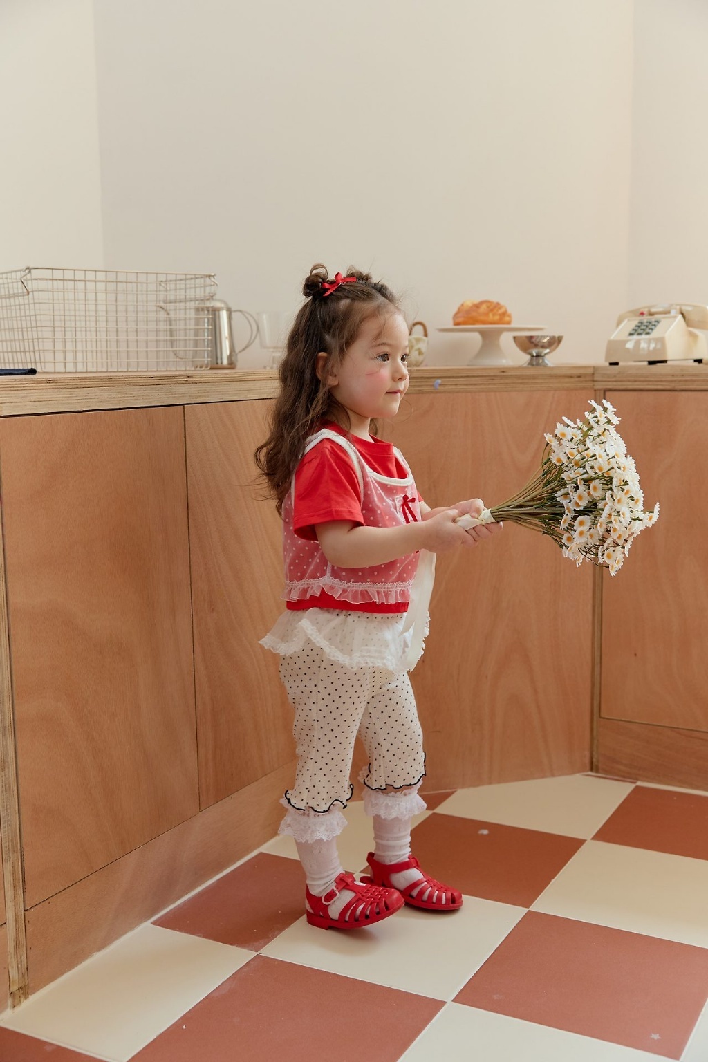 正韓夏SERA 2色點點紗背心上衣