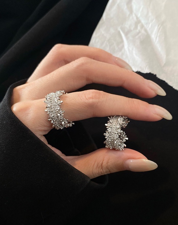 No.9243 滿天星鋯石鑽戒(可調節)