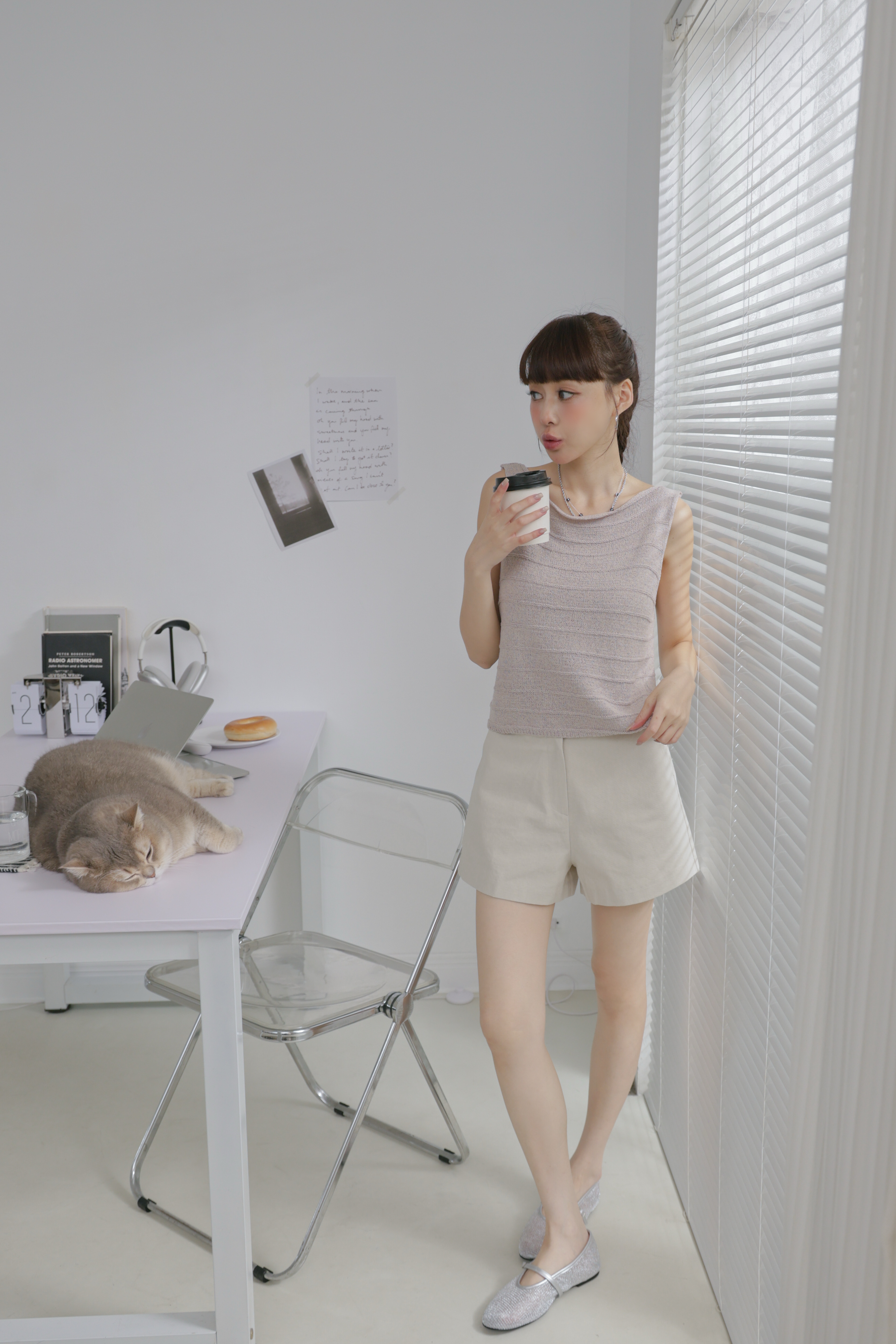 捲捲邊針織背心 P52