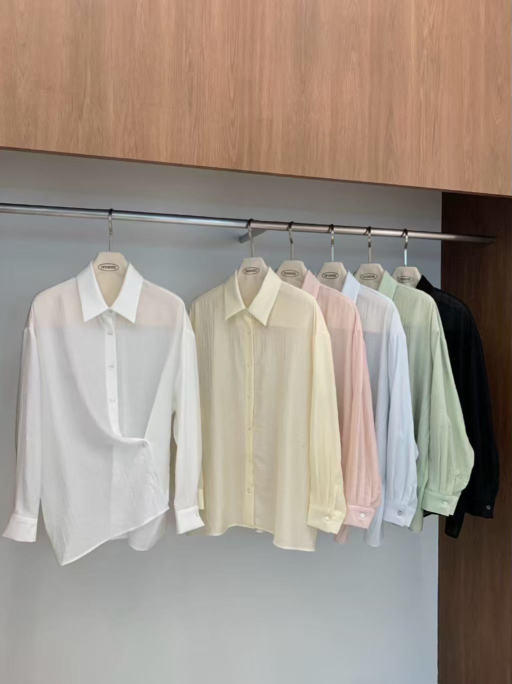 OM6003 樹紋側扣襯衫