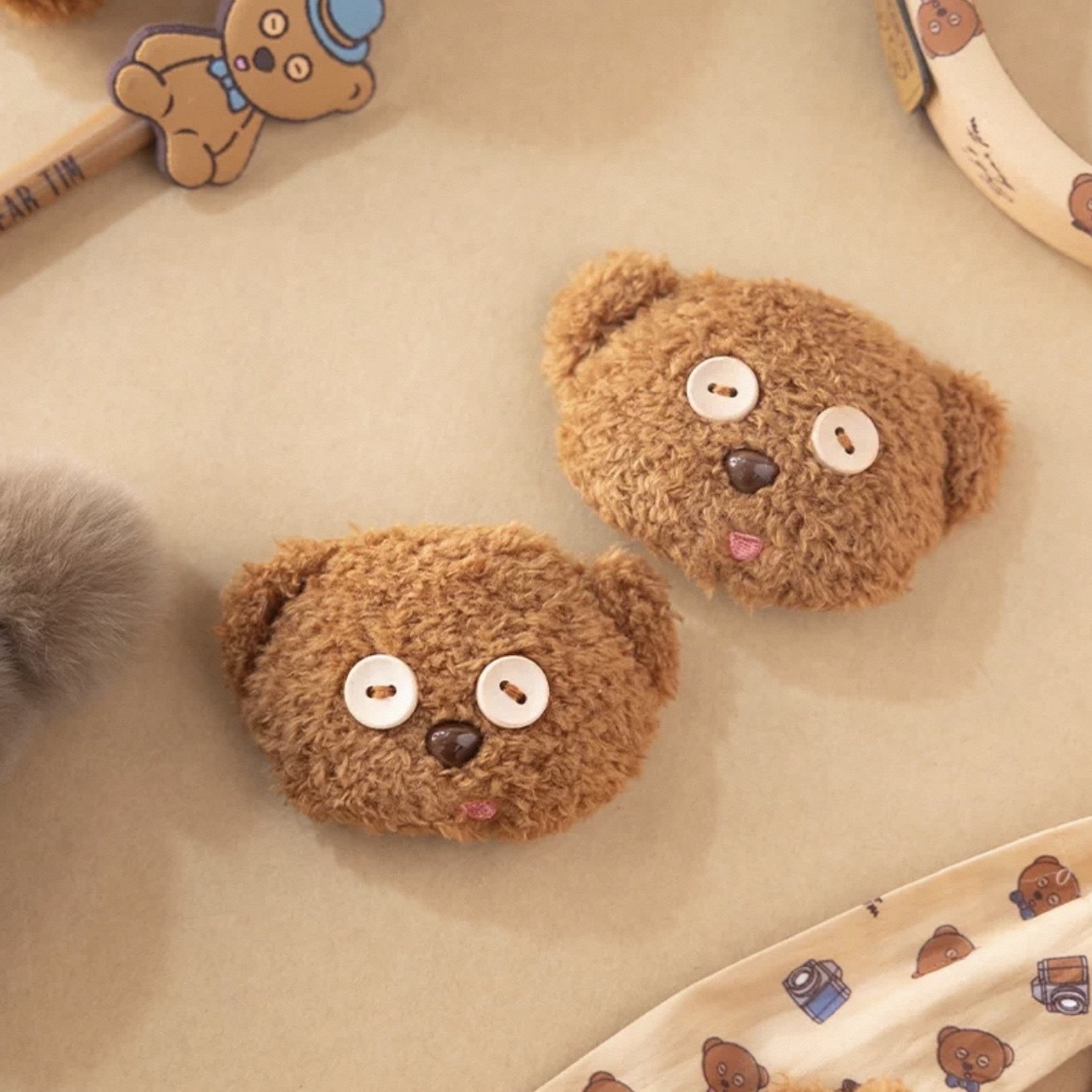 TIM熊 毛絨髮夾 單入/兩入 環球正版授權 小小兵BOB 玩具熊