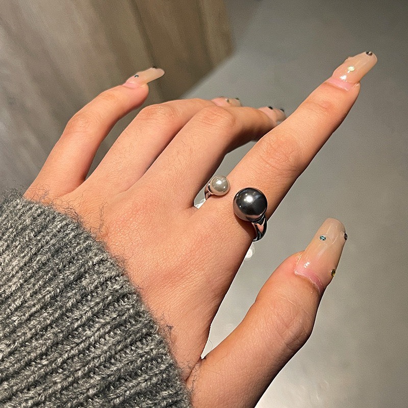 No.9245 法式大溪地珍珠戒指(可調節)