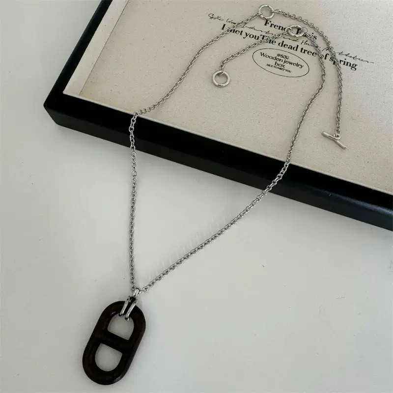 No.9246 木質豬鼻子項鍊